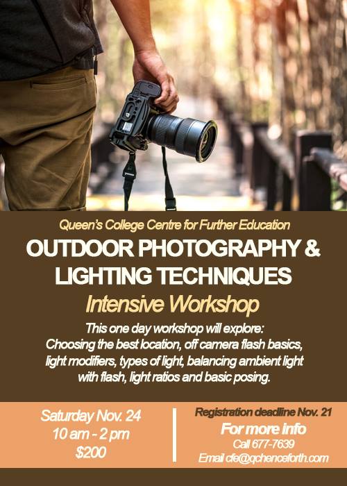 Outdoor Photography & Lighting Techniques Workshop